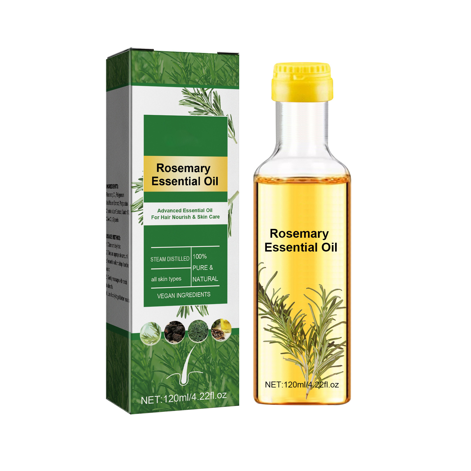 Hair Care Natural Ingredients - Aceite Esencial de Romero para el